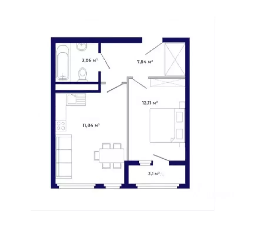1-к кв. Иркутская область, Иркутский муниципальный округ, Маркова рп, ... - Фото 1