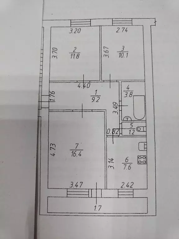 3-к кв. Новгородская область, Старая Русса ул. Латышских Гвардейцев, ... - Фото 0