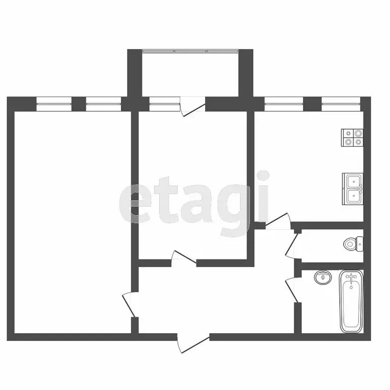 2-комнатная квартира: Тверь, улица Пржевальского, 61 (44 м) - Фото 0