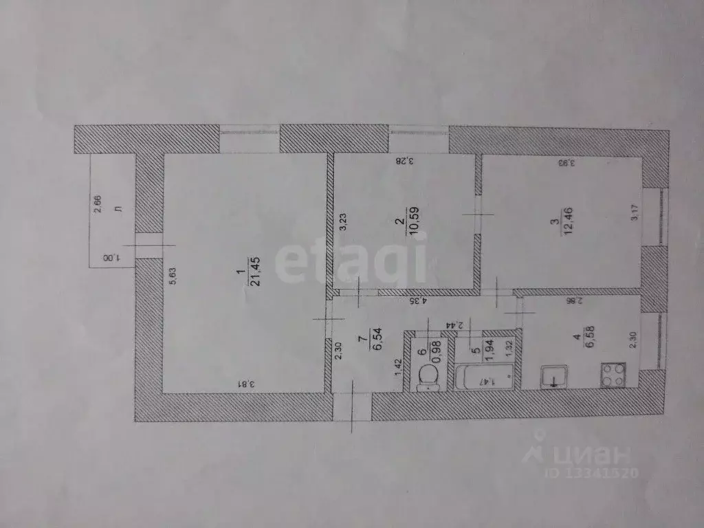 3-к кв. Ульяновская область, Ульяновск ул. Строителей, 4 (61.3 м) - Фото 2