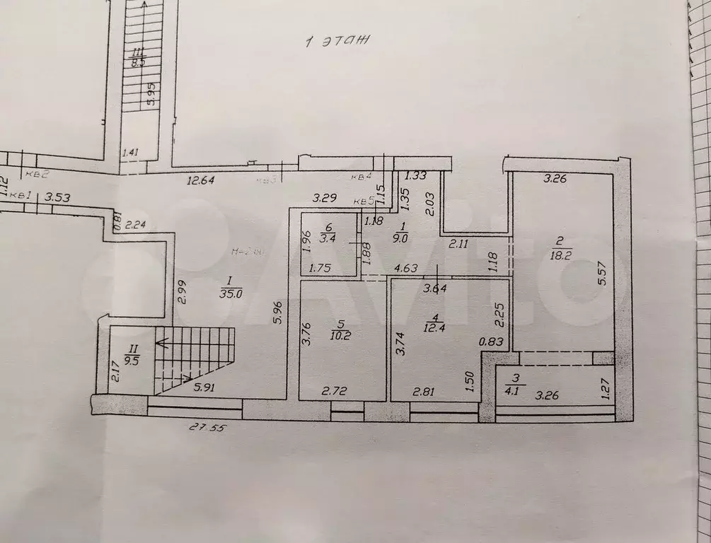 2-к. квартира, 56 м, 1/6 эт. - Фото 0