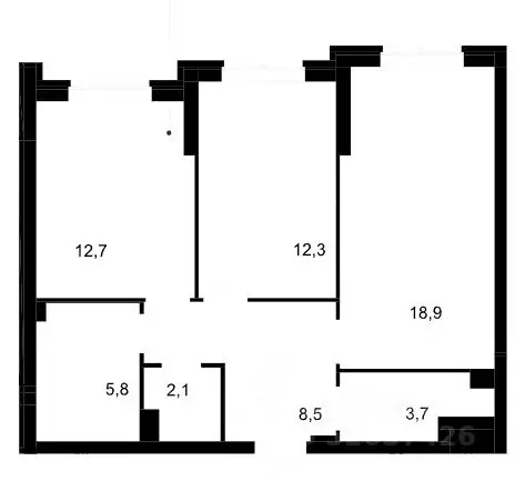 2-к кв. Свердловская область, Екатеринбург ул. Кронштадтская (64.0 м) - Фото 1