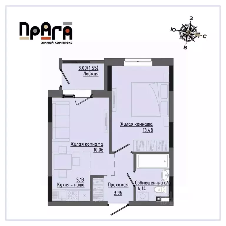 1-к кв. Удмуртия, Ижевск Комсомольская ул., 83 (38.21 м) - Фото 1