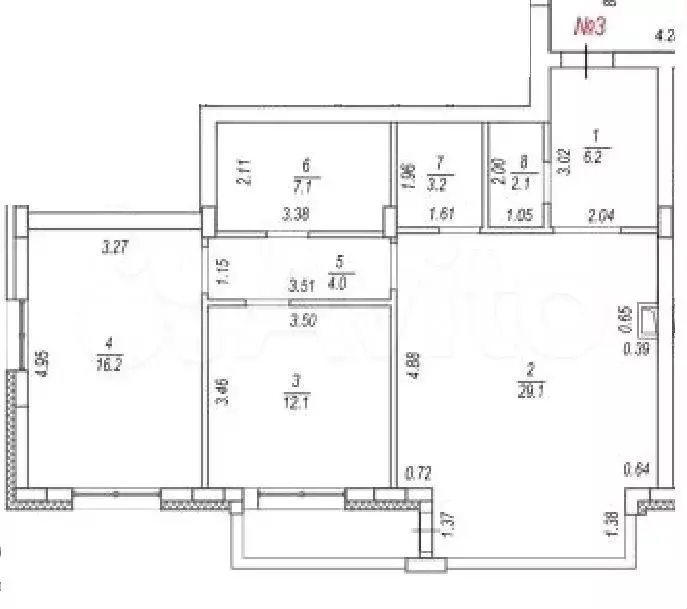 3-к. квартира, 80 м, 1/5 эт. - Фото 0
