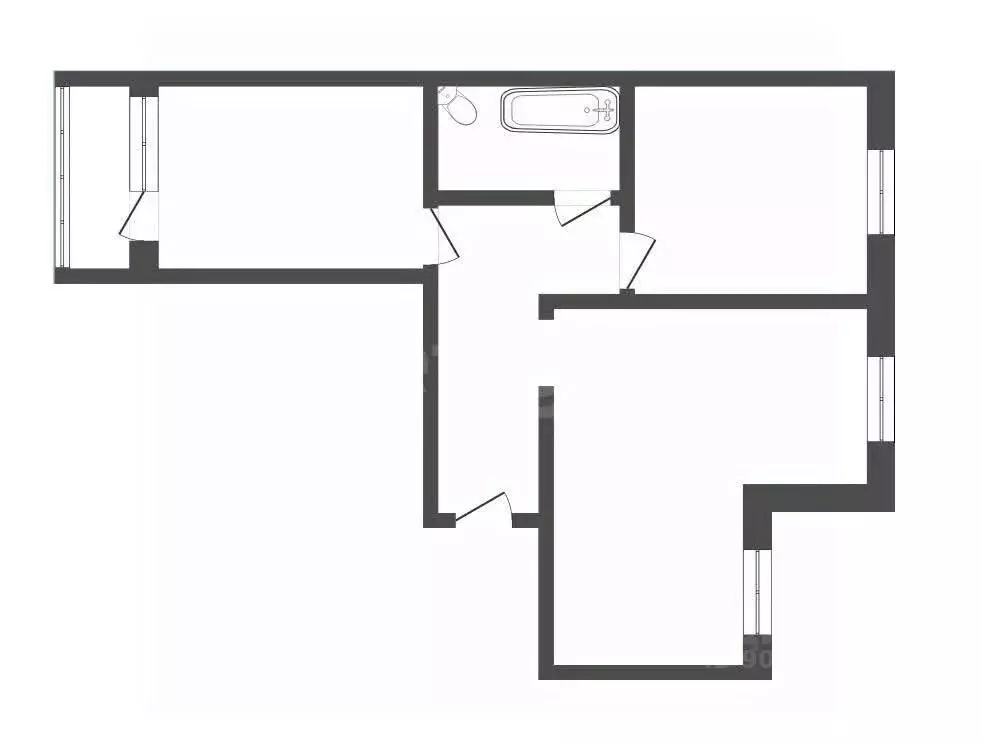 3-к кв. Кемеровская область, Прокопьевск просп. Строителей, 39 (60.9 ... - Фото 1