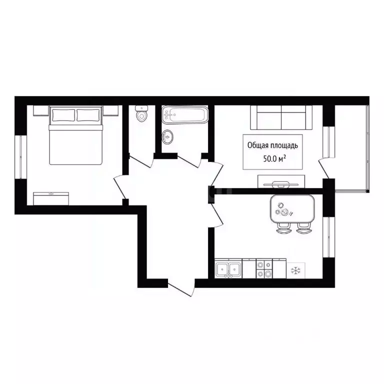 2-к кв. Алтай, Горно-Алтайск Коммунистический просп. (50.0 м) - Фото 2