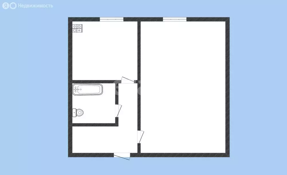 1-комнатная квартира: Черкесск, улица Карла Маркса, 162А (29.5 м) - Фото 1