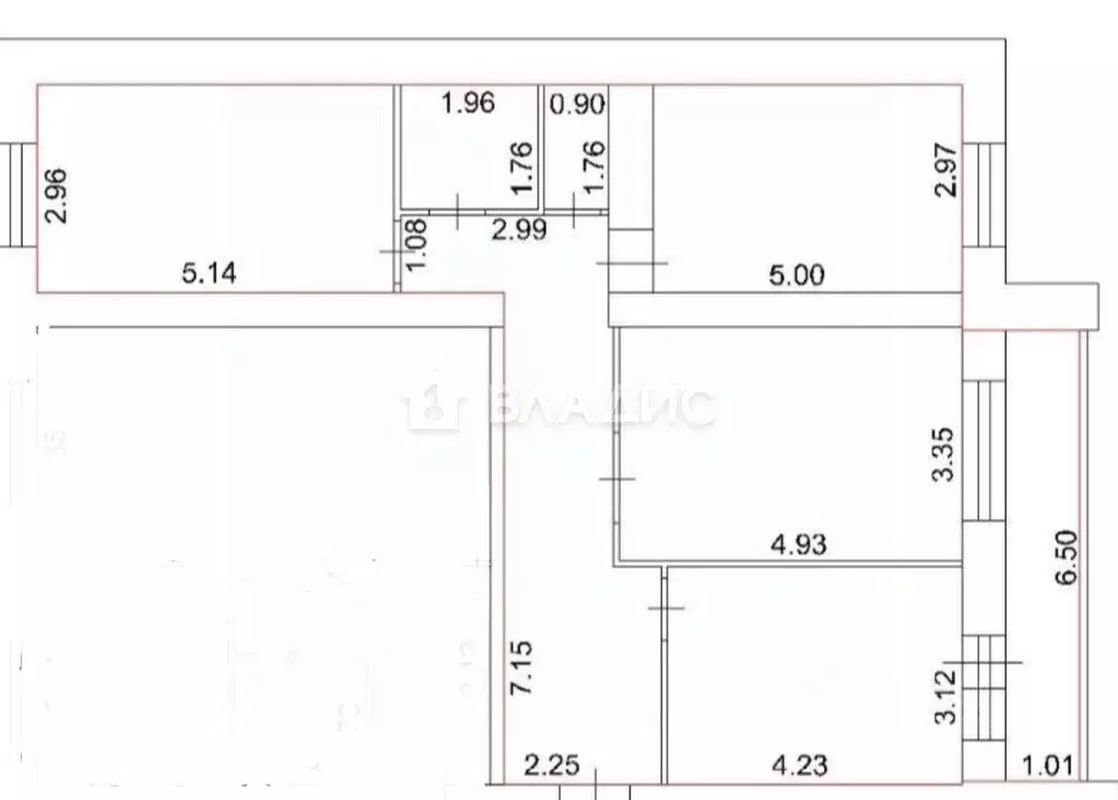 3-к кв. Пензенская область, Пензенский район, Засечный сельсовет, с. ... - Фото 2
