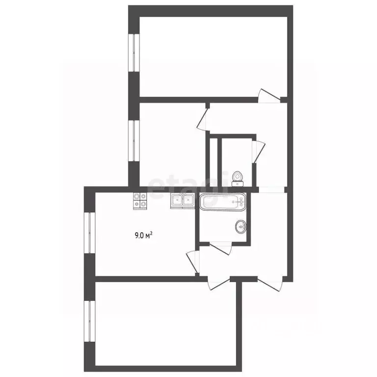 3-к кв. Ямало-Ненецкий АО, Тарко-Сале Пуровский район, Геолог мкр, 14 ... - Фото 2