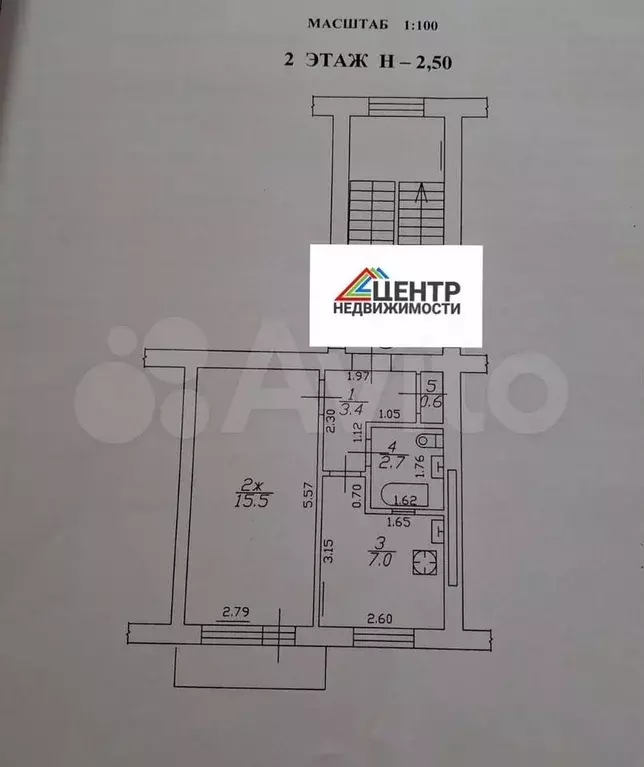 1-к. квартира, 30 м, 2/5 эт. - Фото 0