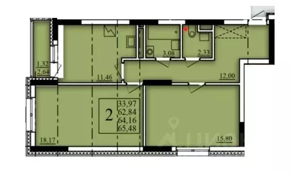 2-к кв. Башкортостан, Уфа Затон-Восточный жилрайон, Паруса жилой ... - Фото 0