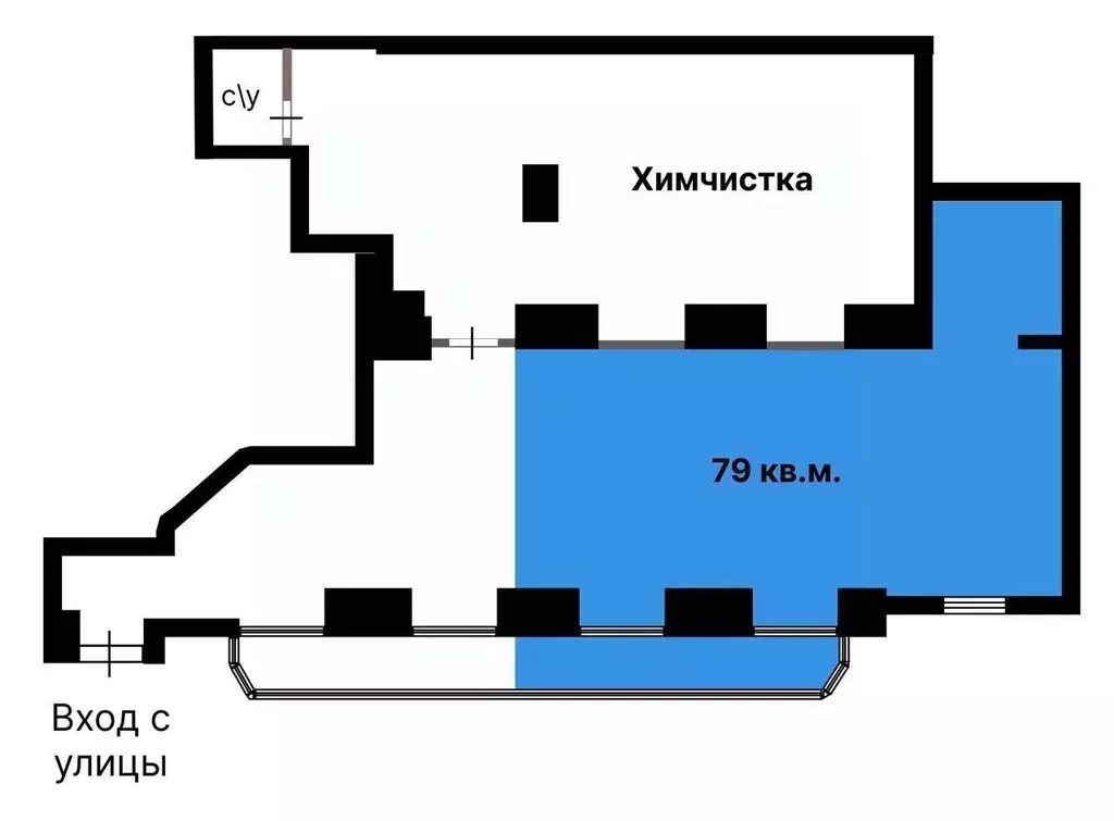 Помещение свободного назначения в Москва Ленинский просп., 62/1 (79 м) - Фото 1