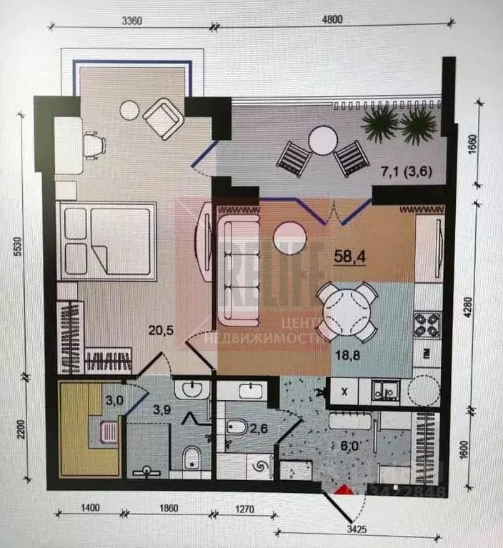 1-к кв. Калининградская область, Калининград ул. Молодой Гвардии, 34 ... - Фото 1