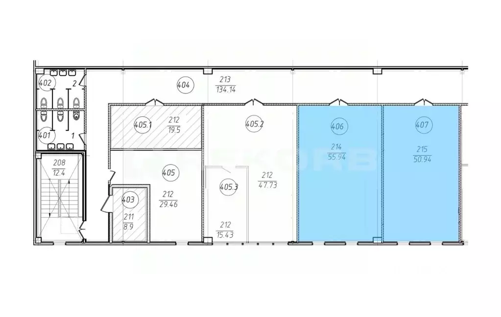 Офис в Санкт-Петербург пос. Шушары, Московское ш., 179к2с1 (343 м) - Фото 1