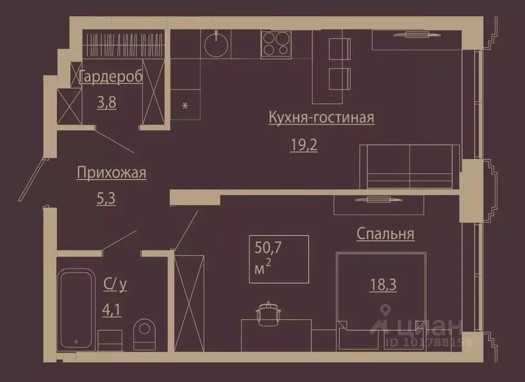 2-к кв. Новосибирская область, Новосибирск ул. Чаплыгина, 54 (50.7 м) - Фото 0