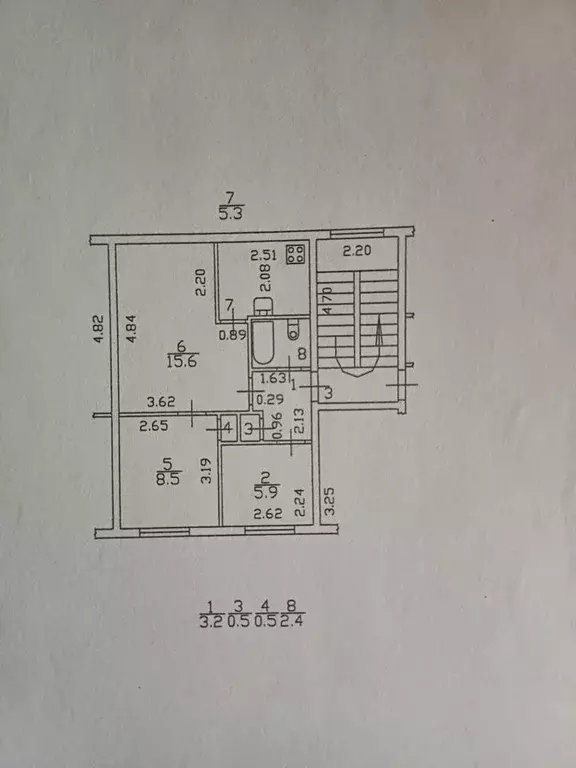 3-к кв. Санкт-Петербург ул. Бурцева, 17 (45.0 м) - Фото 1