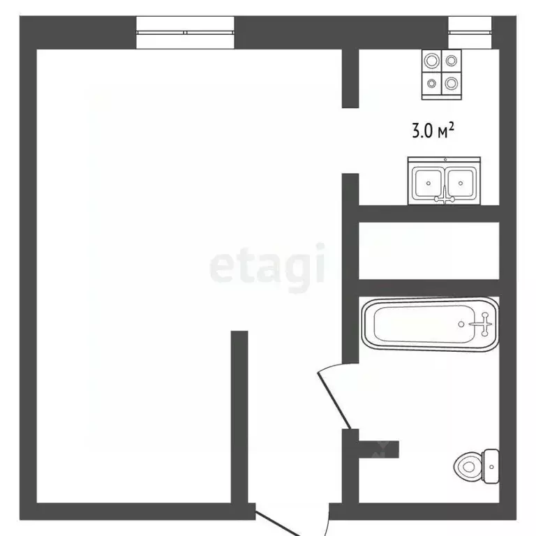 Студия Московская область, Красногорск Вокзальная ул., 16 (17.1 м) - Фото 2