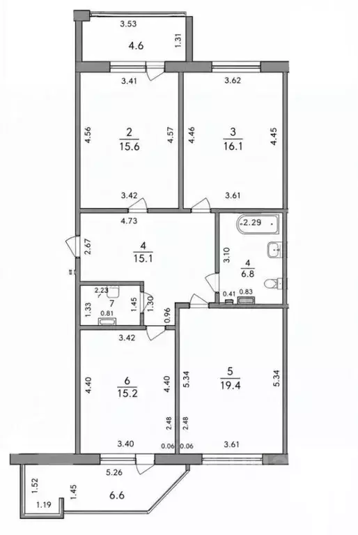 3-к кв. Санкт-Петербург просп. Героев, 32 (91.2 м) - Фото 2