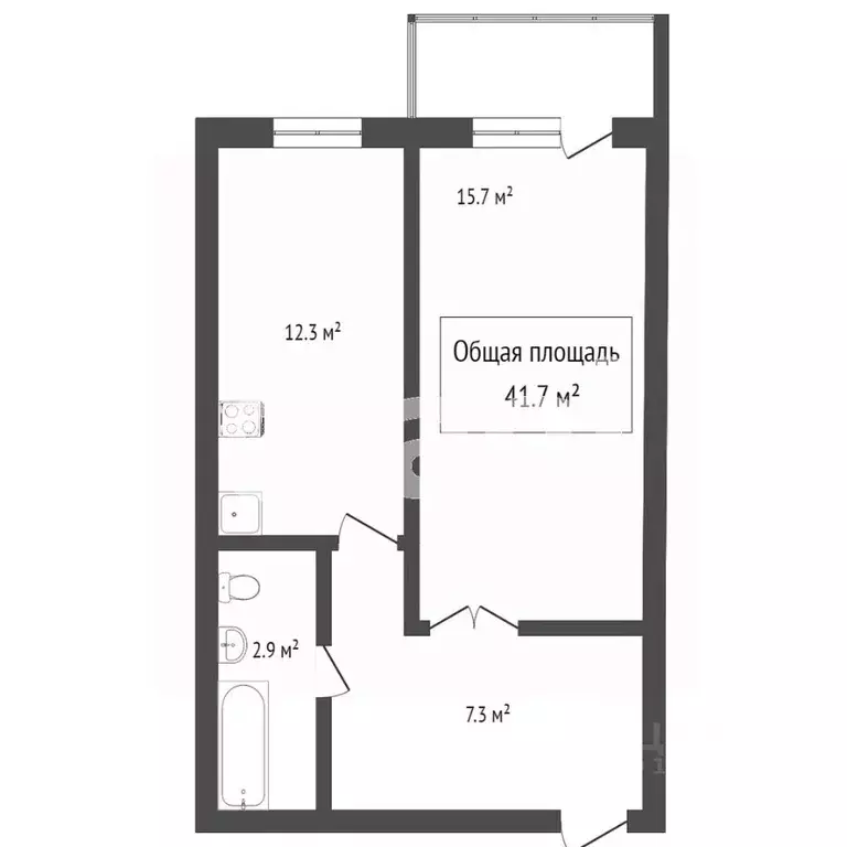 1-к кв. Томская область, Томск Солнечный мкр, ул. Герасименко, 1/8 ... - Фото 2