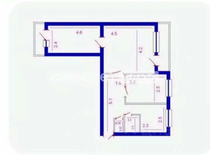 2-к кв. Санкт-Петербург Купчинская ул., 16К1 (56.7 м) - Фото 2