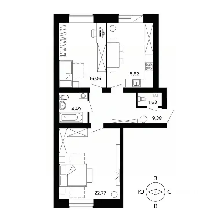 2-к кв. Свердловская область, Березовский бул. Малахитовый (74.5 м) - Фото 1