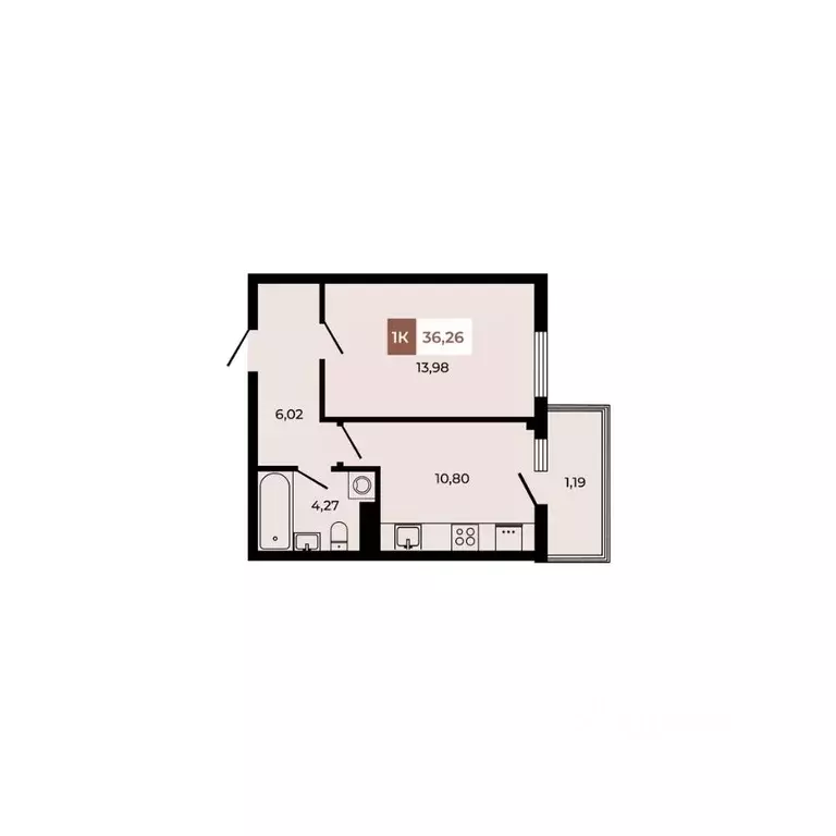 1-к кв. Ростовская область, Аксайский район, Щепкинское с/пос, пос. ... - Фото 1