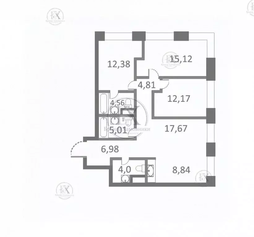 4-к кв. Москва просп. Генерала Дорохова, 39к2М (91.43 м) - Фото 2