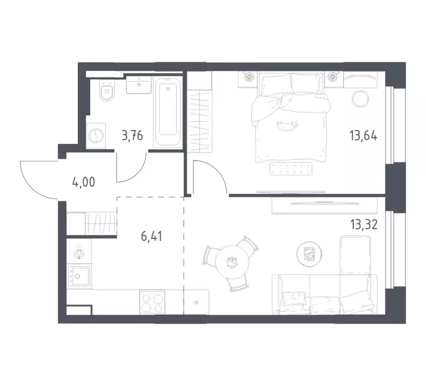 1-комнатная квартира: посёлок городского типа Заречье, ЖК Заречье ... - Фото 1