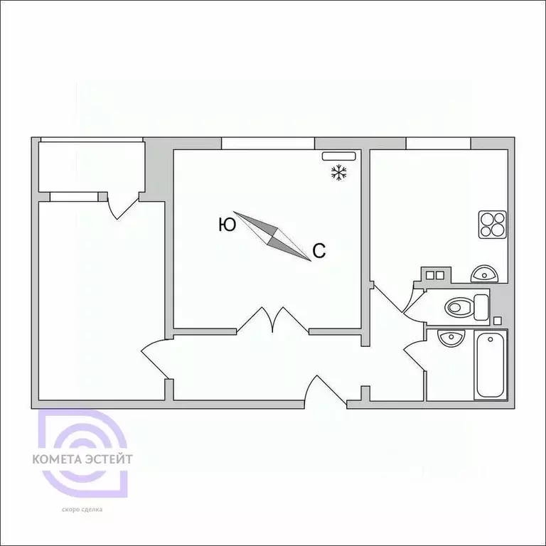 2-к кв. Москва ул. Милашенкова, 12В (52.1 м) - Фото 1