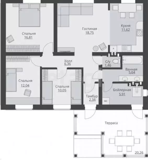 Дом в Липецкая область, Липецк ул. Пугачева, 6 (98 м) - Фото 2