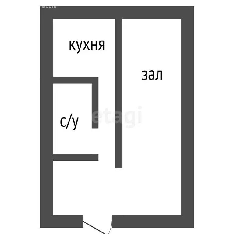 1-комнатная квартира: Семилуки, Курская улица, 40 (30.5 м) - Фото 1
