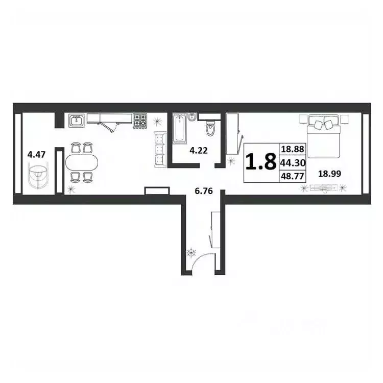 1-к кв. Новгородская область, Великий Новгород ул. Якова Павлова, 15 ... - Фото 0
