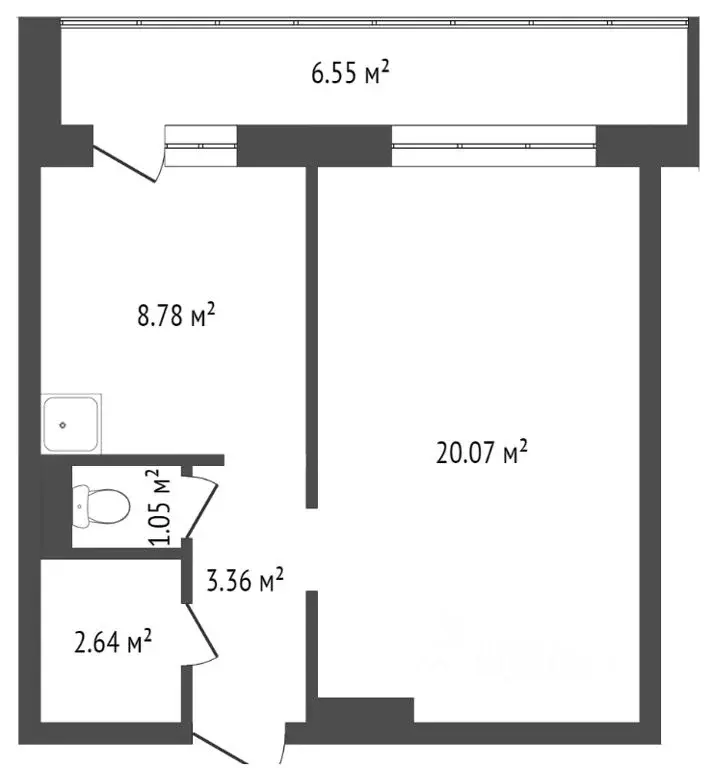 1-к кв. Красноярский край, Красноярск просп. 60 лет Образования СССР, ... - Фото 2