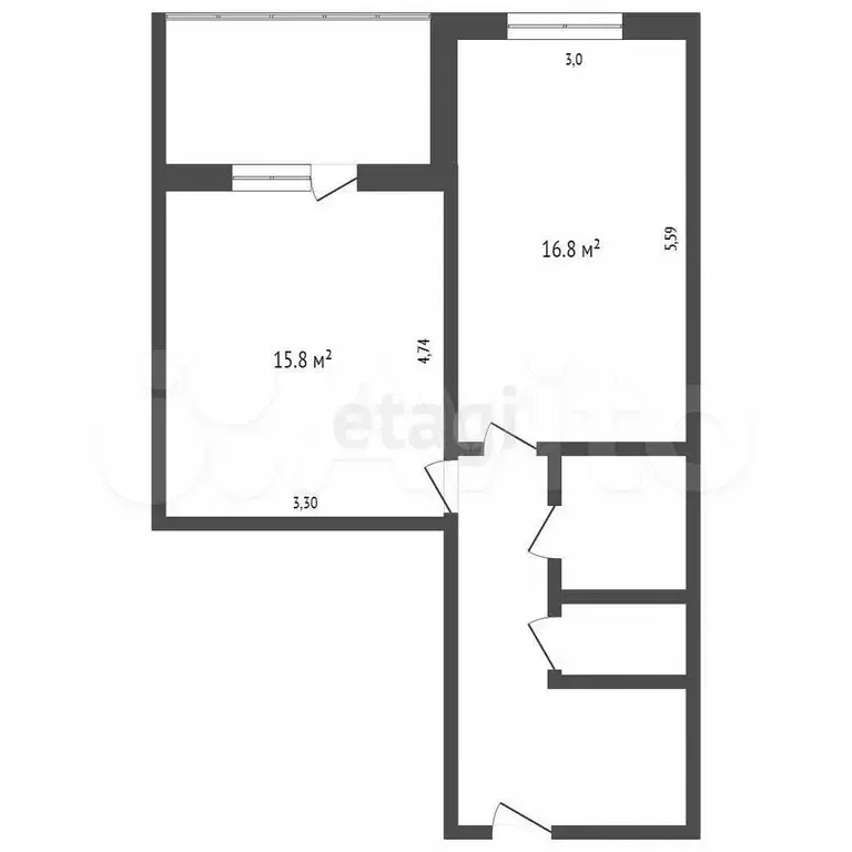 1-к. квартира, 50 м, 3/10 эт. - Фото 0