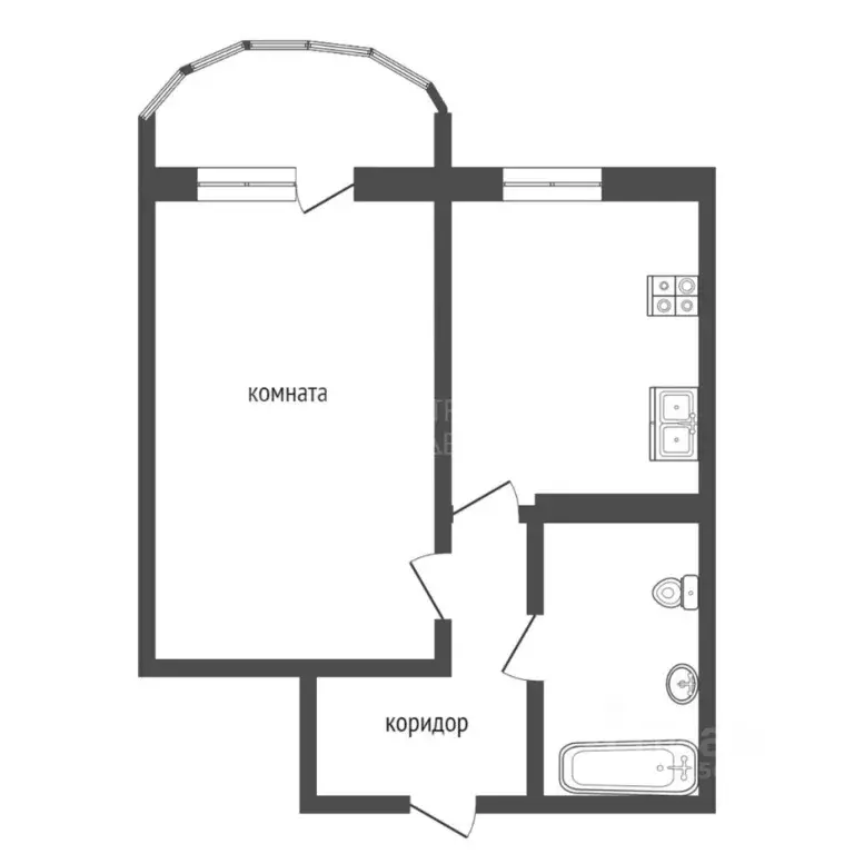1-к кв. Тюменская область, Тюмень Антипино мкр, ул. Беловежская, 19к3 ... - Фото 2