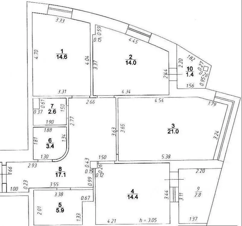 3-к кв. Татарстан, Казань ул. Оренбургский Тракт, 24Б (93.0 м) - Фото 2