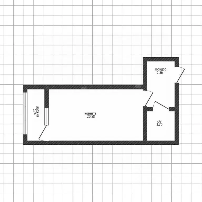 Студия Адыгея, Майкоп ул. 12 Марта, 187к3 (30.7 м) - Фото 2