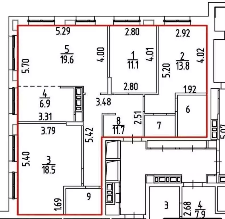4-комнатная квартира: Пермь, улица Космонавта Беляева, 45 (91.9 м) - Фото 1