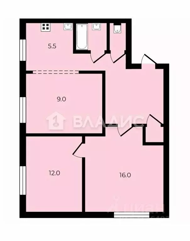 3-к кв. Ленинградская область, Никольское Тосненский район, Западная ... - Фото 2