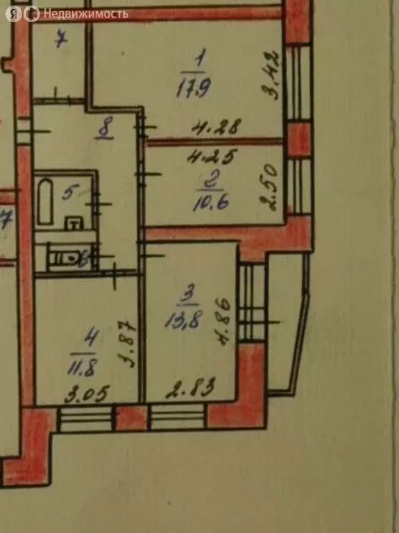 3-комнатная квартира: Томск, улица Щорса, 9 (70 м) - Фото 2