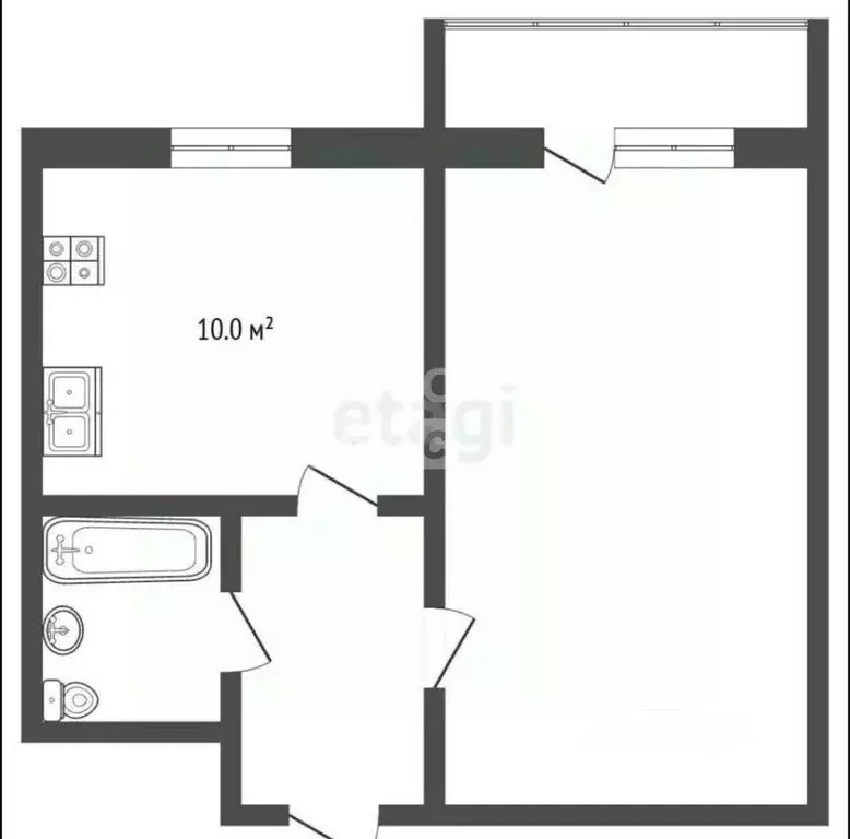 1-комнатная квартира: Мытищи, проспект Астрахова, 2 (31 м) - Фото 1