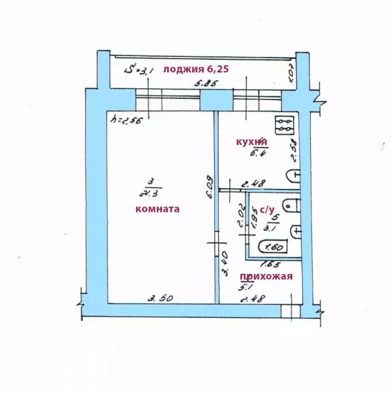 1-к кв. Брянская область, Брянск Спартаковская ул., 124 (42.0 м) - Фото 2