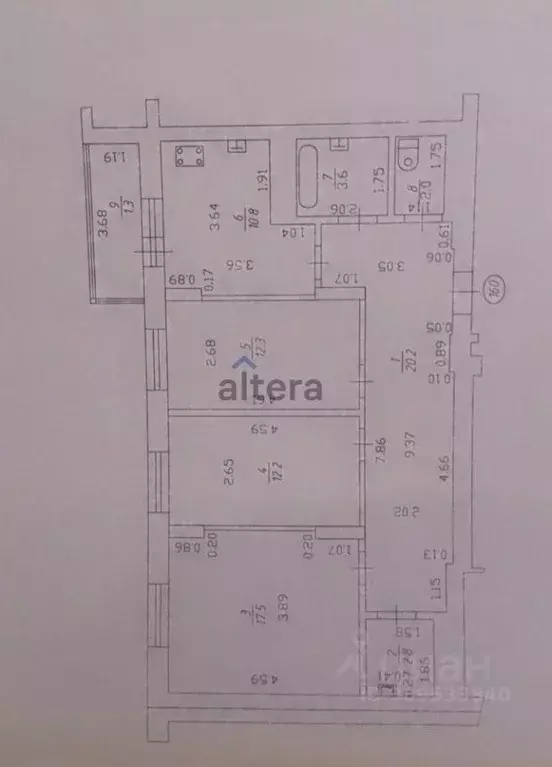 3-к кв. Татарстан, Казань ул. Академика Глушко, 6 (82.0 м) - Фото 2