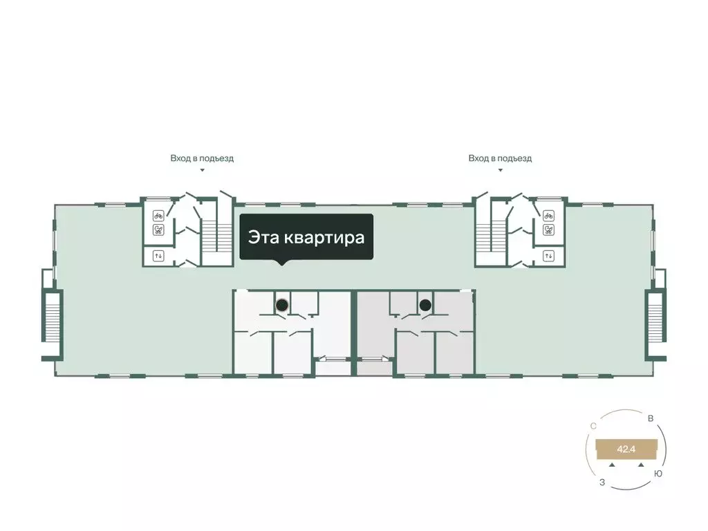 2-комнатная квартира: Тюмень, улица Игоря Комиссарова, 21 (66.51 м) - Фото 2