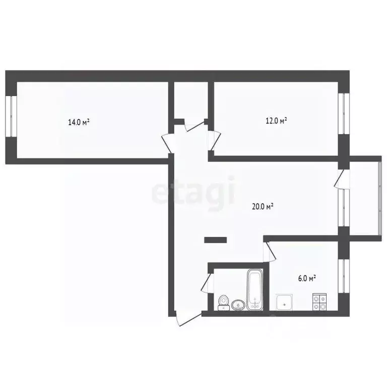 3-к кв. Тюменская область, Тюмень ул. Дзержинского, 31 (57.2 м) - Фото 2