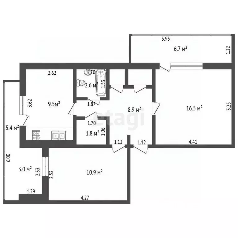 2-к кв. Крым, Саки ул. Ленина (52.0 м) - Фото 2