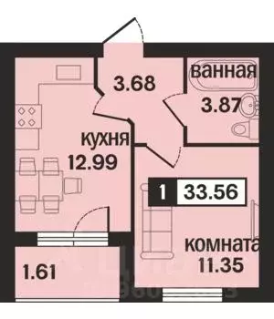 1-к кв. Владимирская область, Муром ул. 1-я Новослободская (33.5 м) - Фото 0