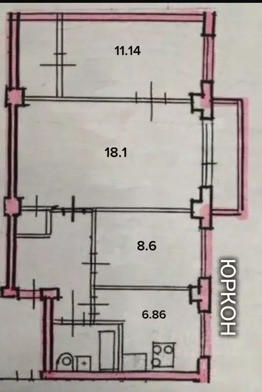 3-к кв. Санкт-Петербург ул. Софьи Ковалевской, 11К1 (55.9 м) - Фото 1