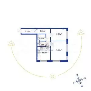 2-к. квартира, 50 м, 17/27 эт. - Фото 0