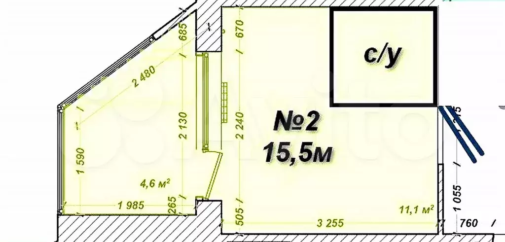 Апартаменты-студия, 15,8 м, 2/17 эт. - Фото 0